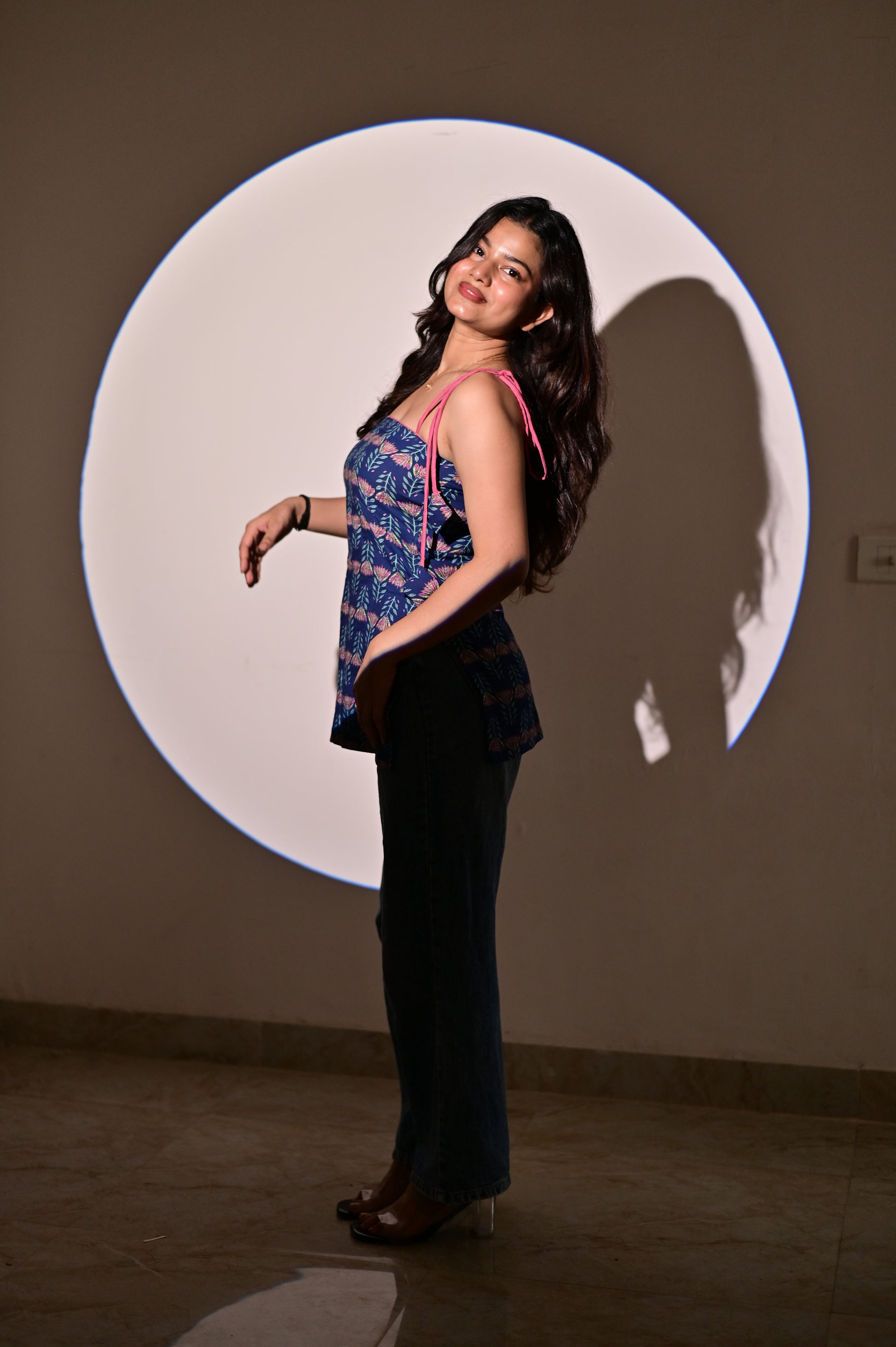 Blue knot short kurti