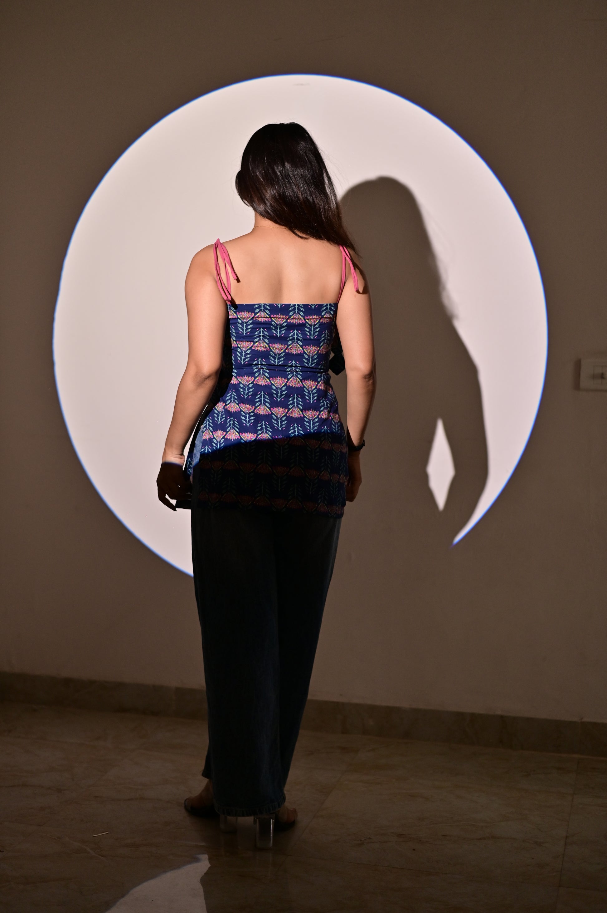 Blue knot short kurti