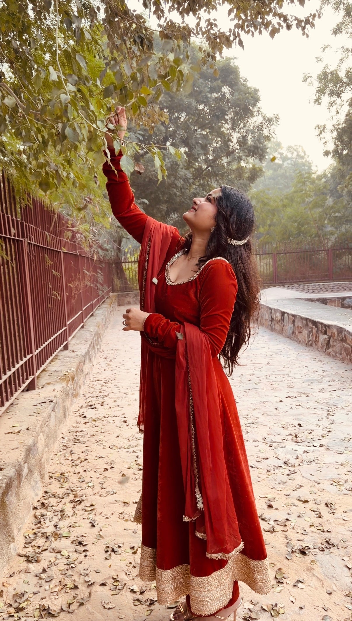 Rusty Anarkali set