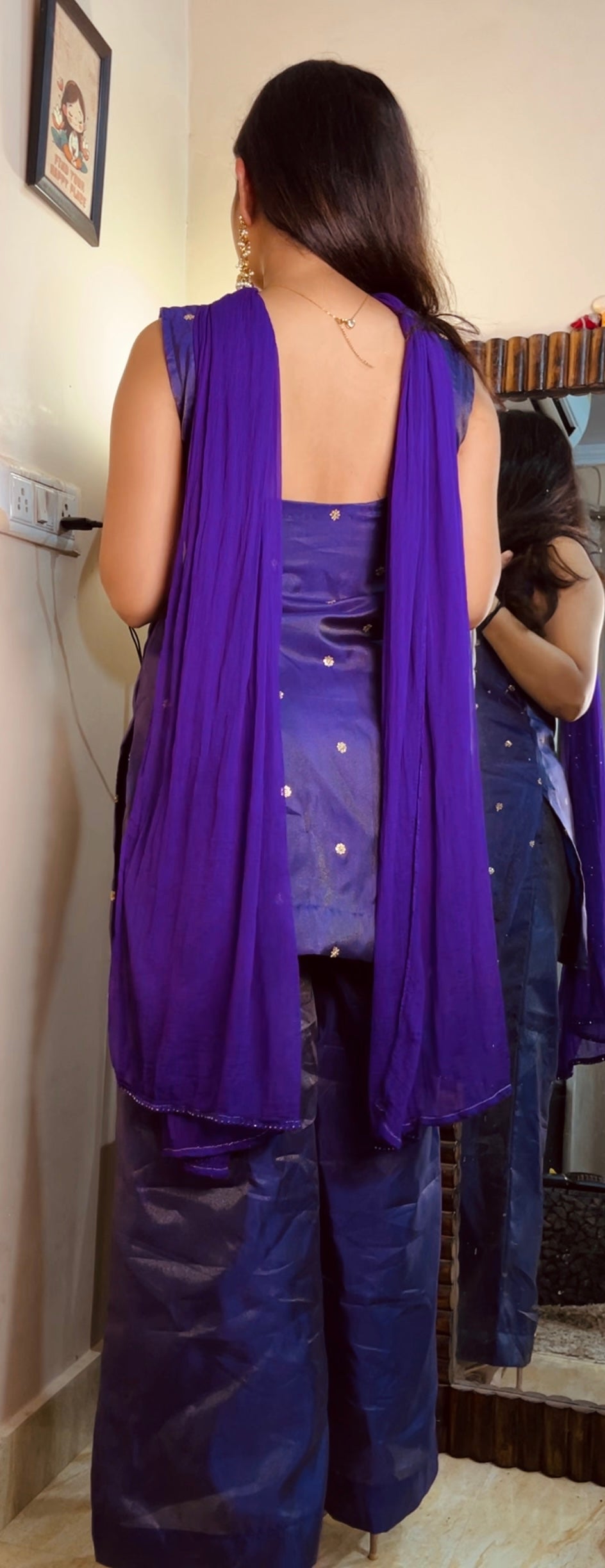 Purple shimmer suit set