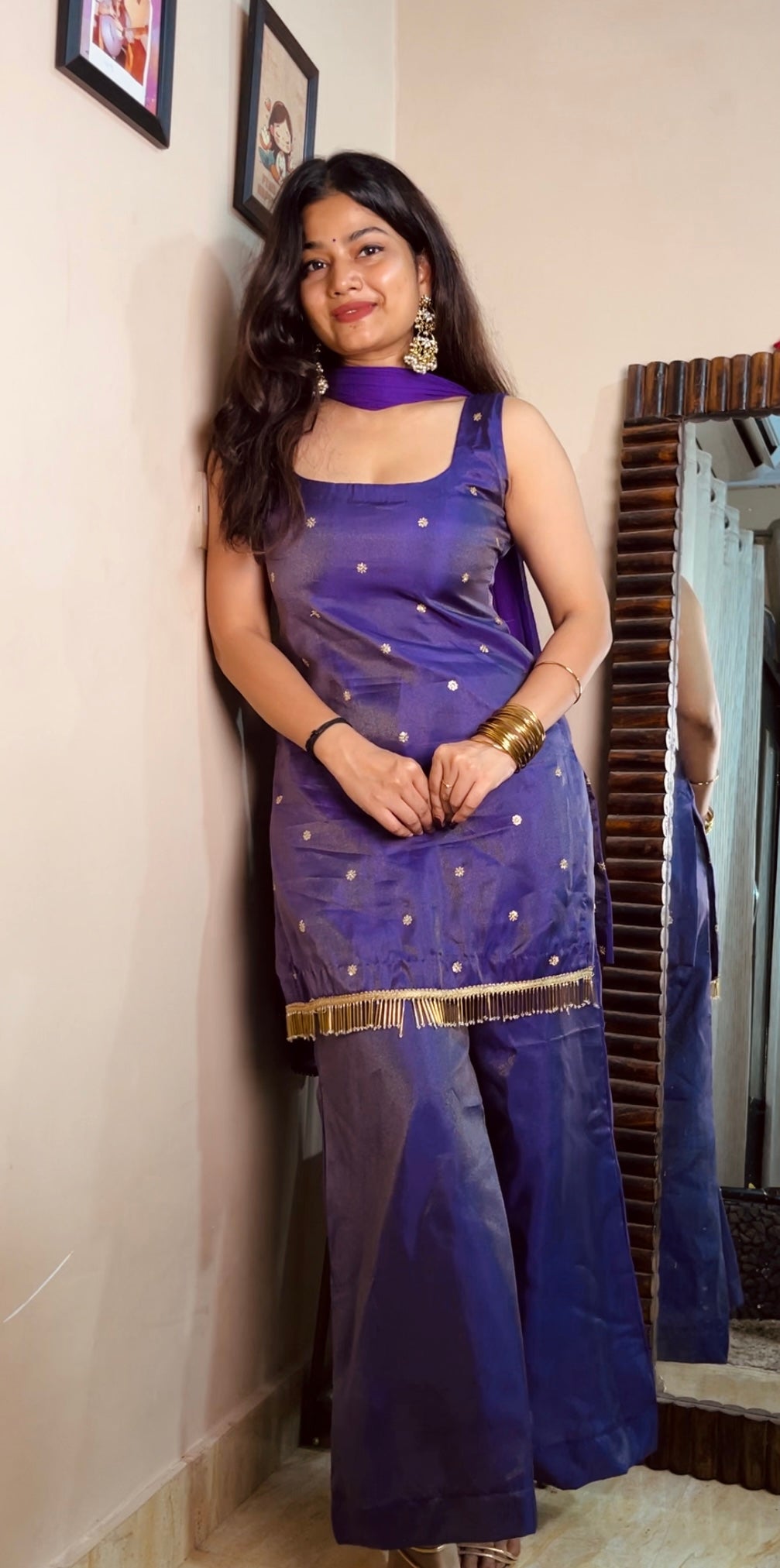 Purple shimmer suit set