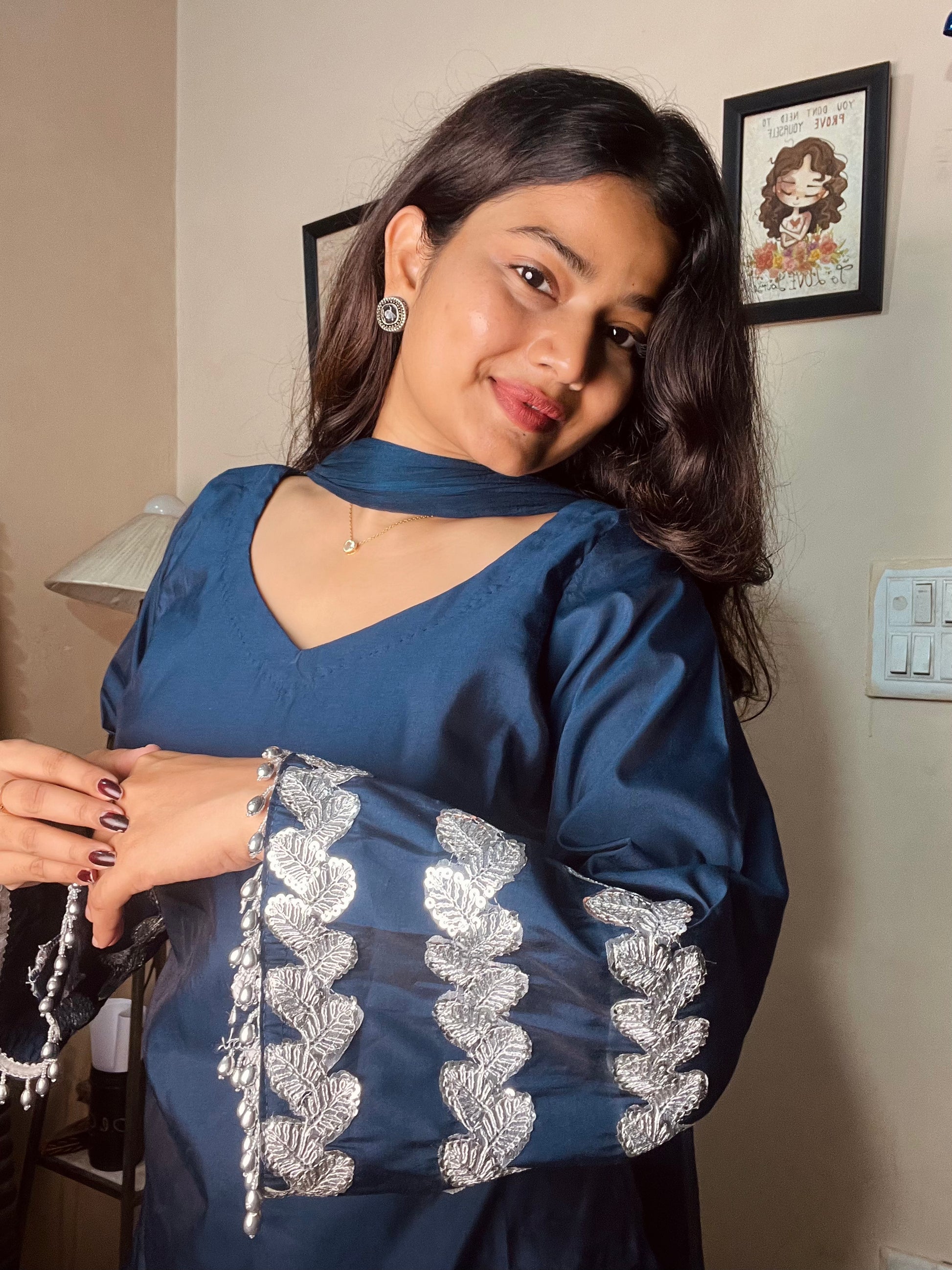 Teal Blue farsi suit set