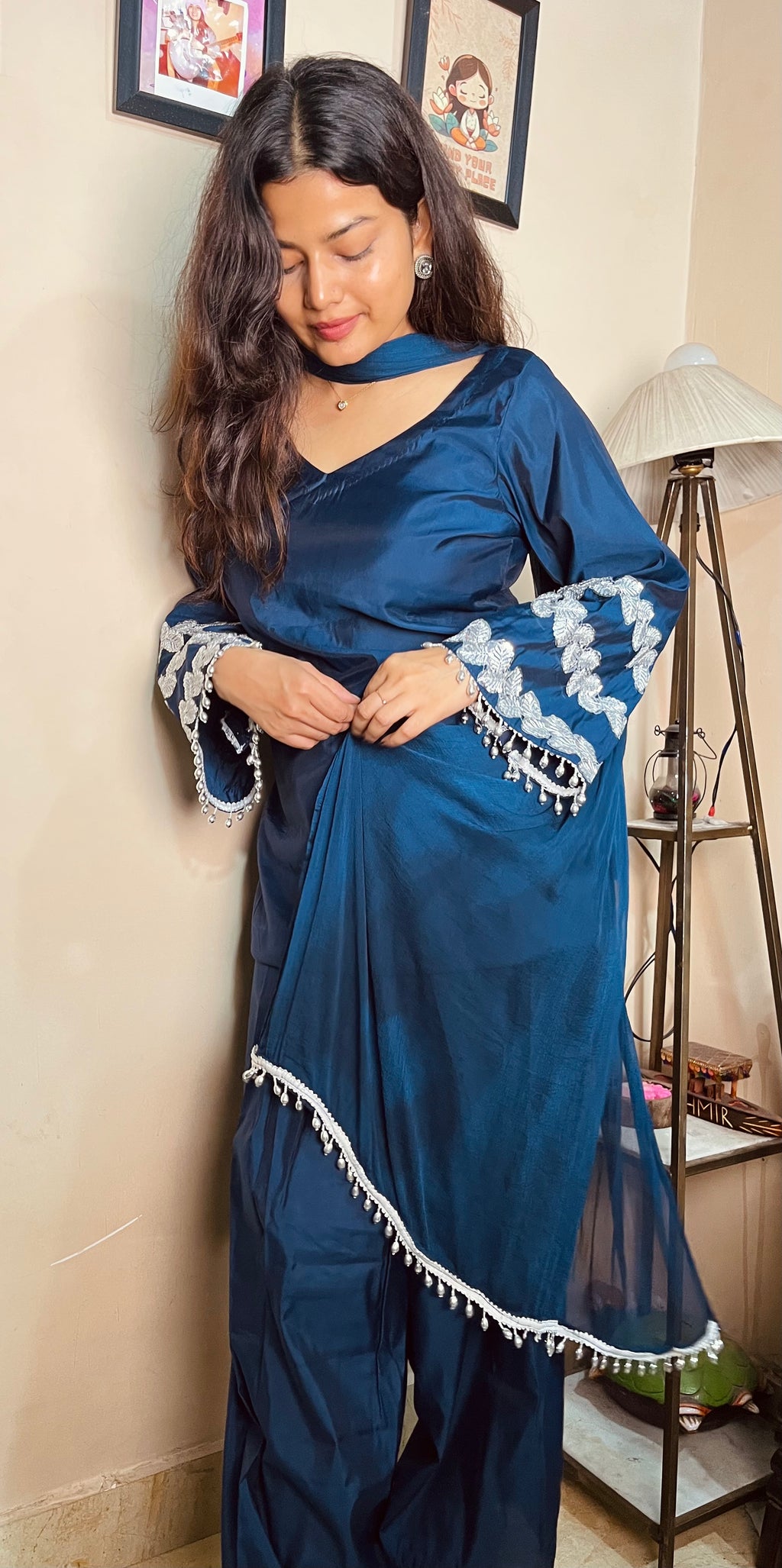 Teal Blue farsi suit set