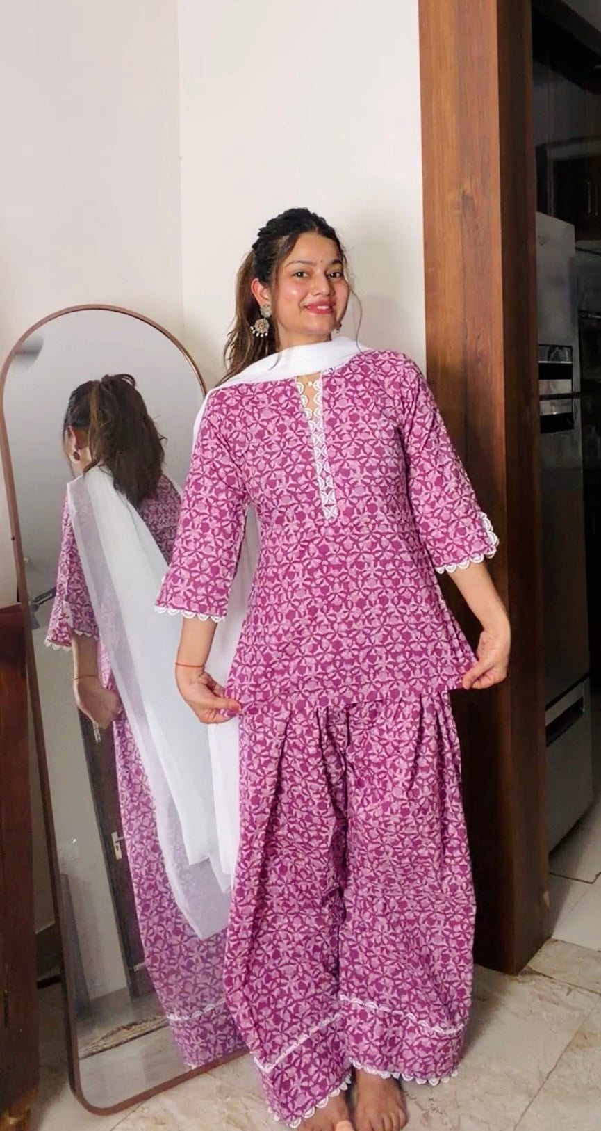 Lavender Farshi Suit Set
