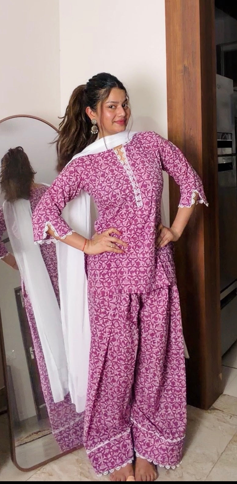Lavender Farshi Suit Set