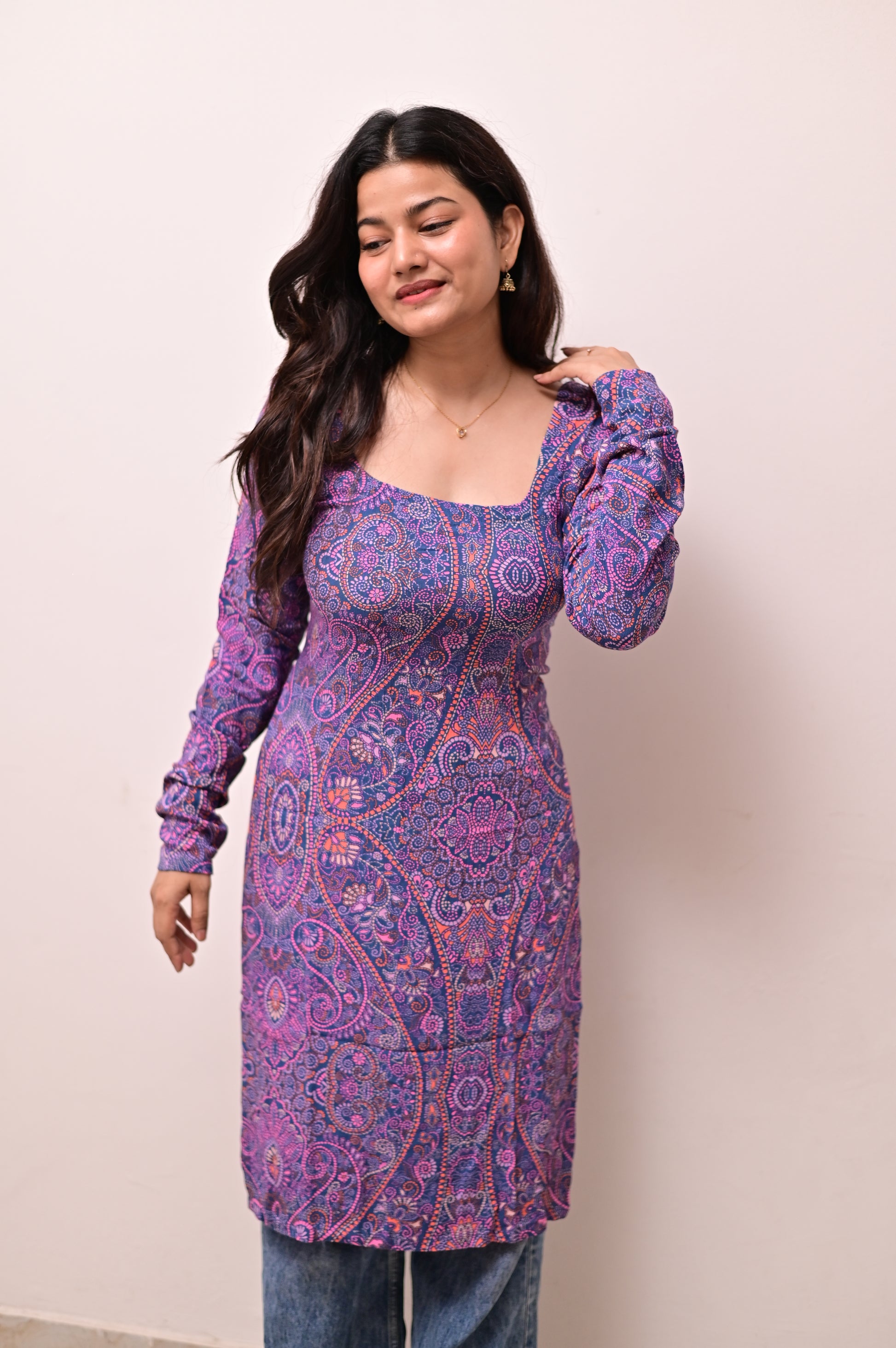 Multicolored Long Kurti With Corset Back in Delhi, India | Lablenoorika