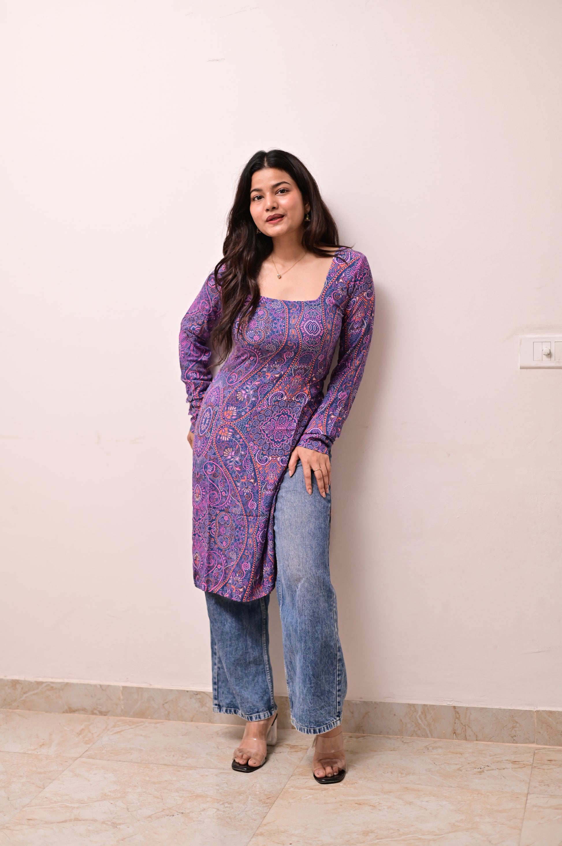 Multicolored Long Kurti With Corset Back in Delhi, India | Lablenoorika