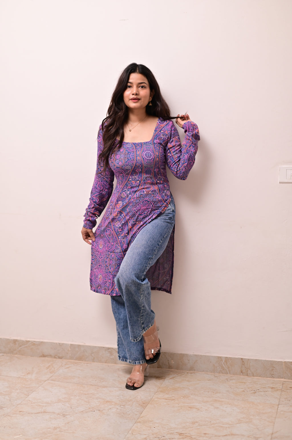 Multicolored Long Kurti With Corset Back in Delhi, India | Lablenoorika