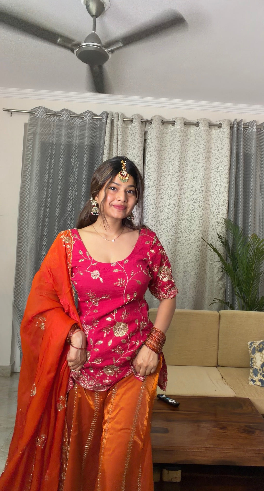 Imli ( Pink - Orange Suit Set )