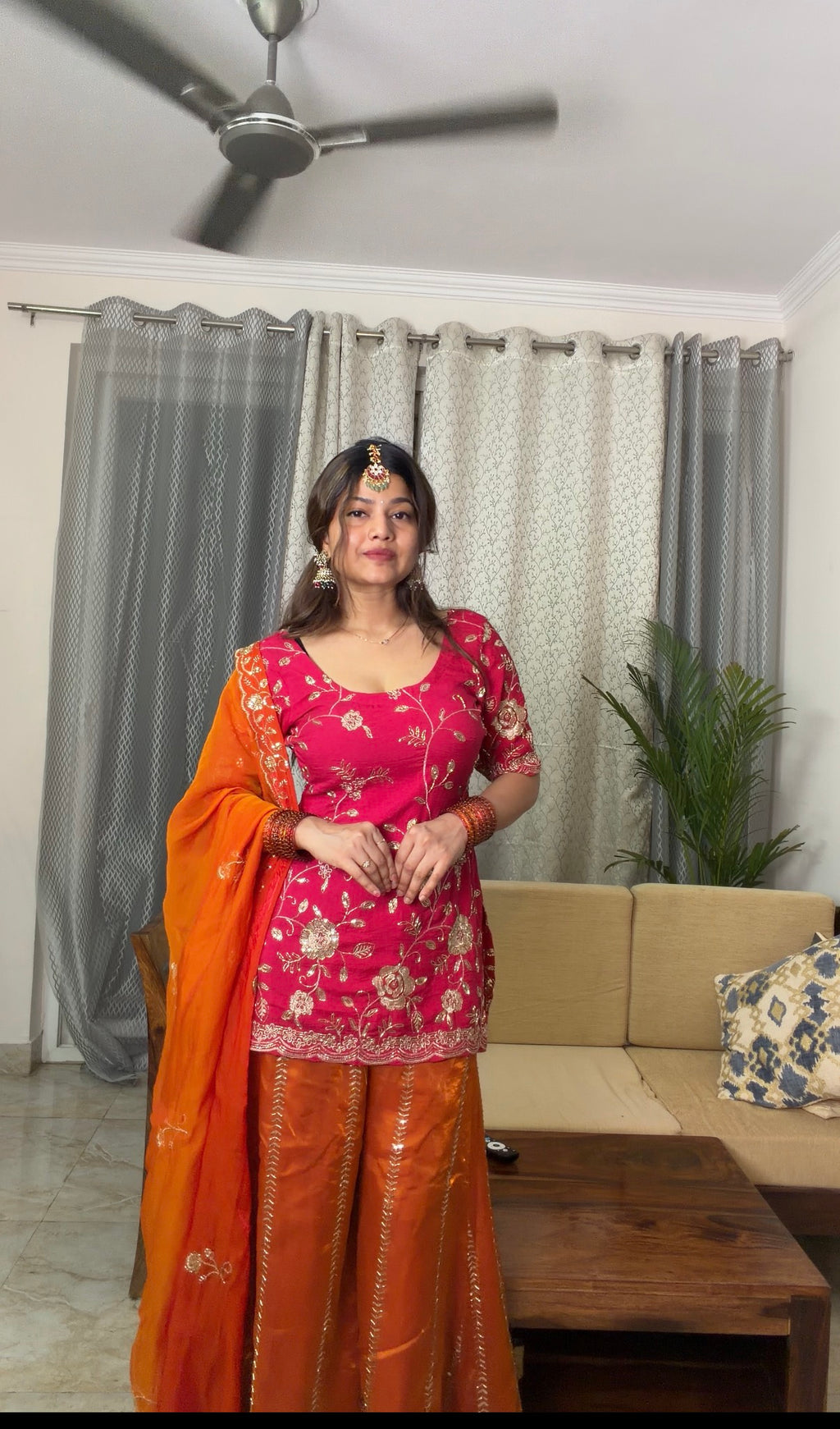 Imli ( Pink - Orange Suit Set )