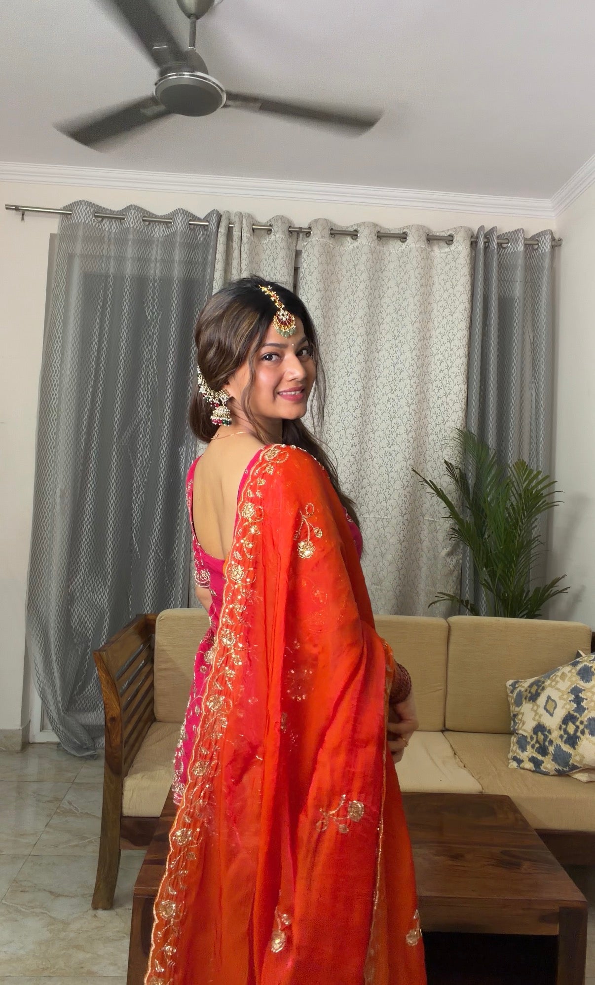 Imli ( Pink - Orange Suit Set )