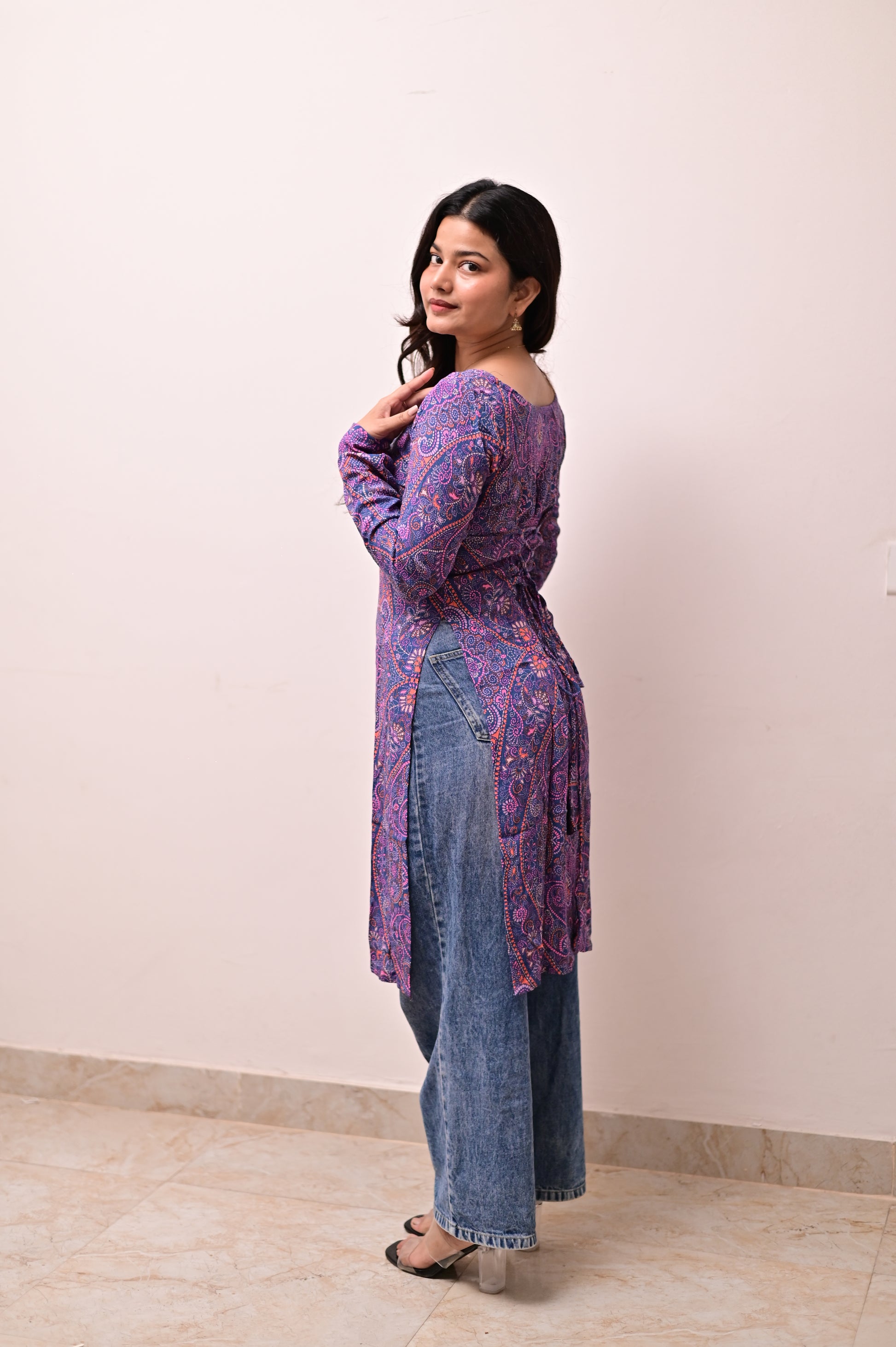 Multicolored Long Kurti With Corset Back in Delhi, India | Lablenoorika
