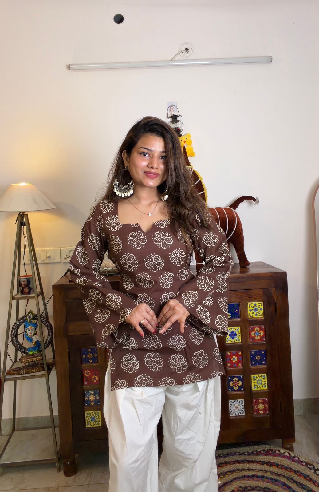 Brown Short Kurti