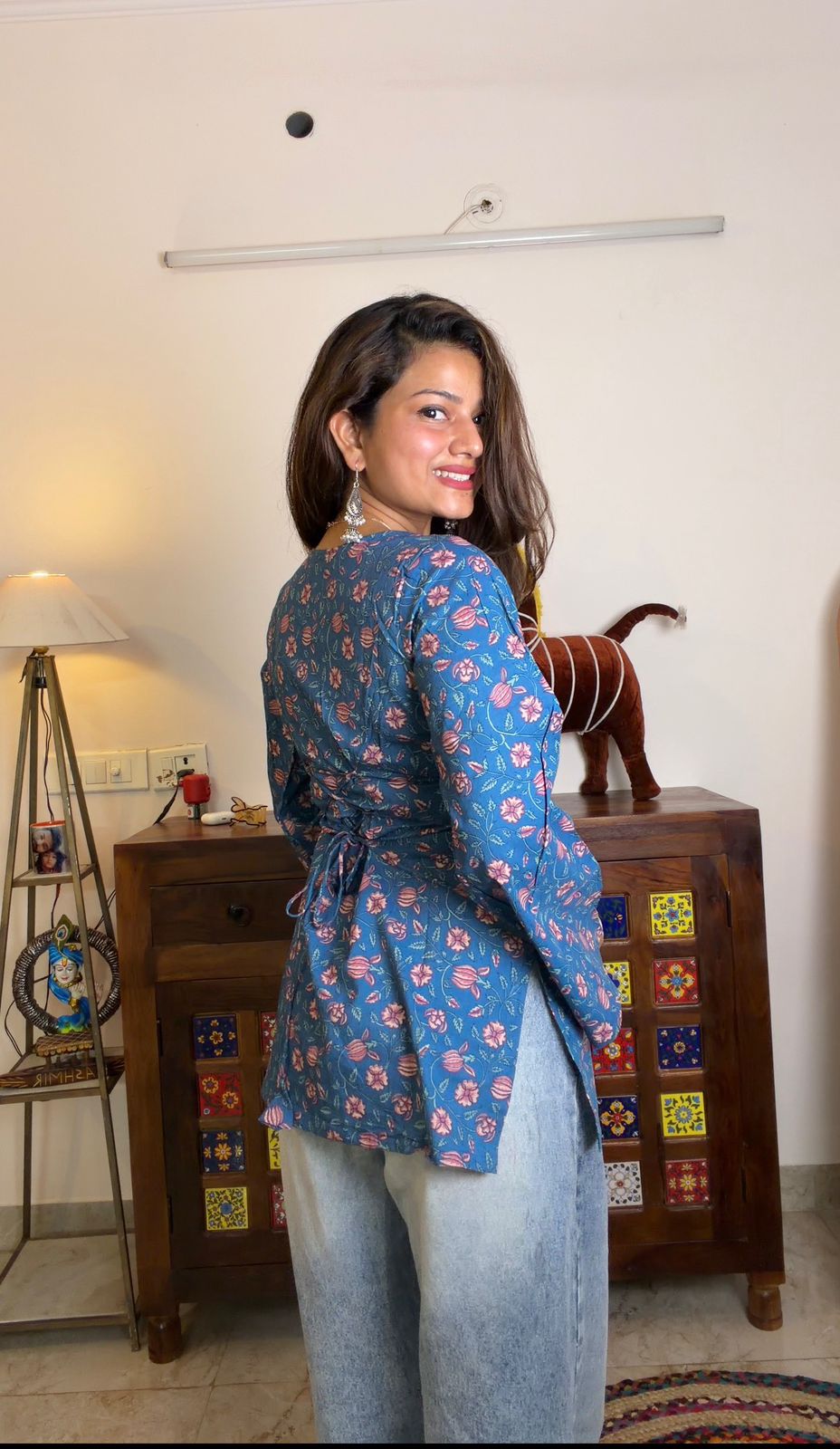 Teel Blue Short Kurti